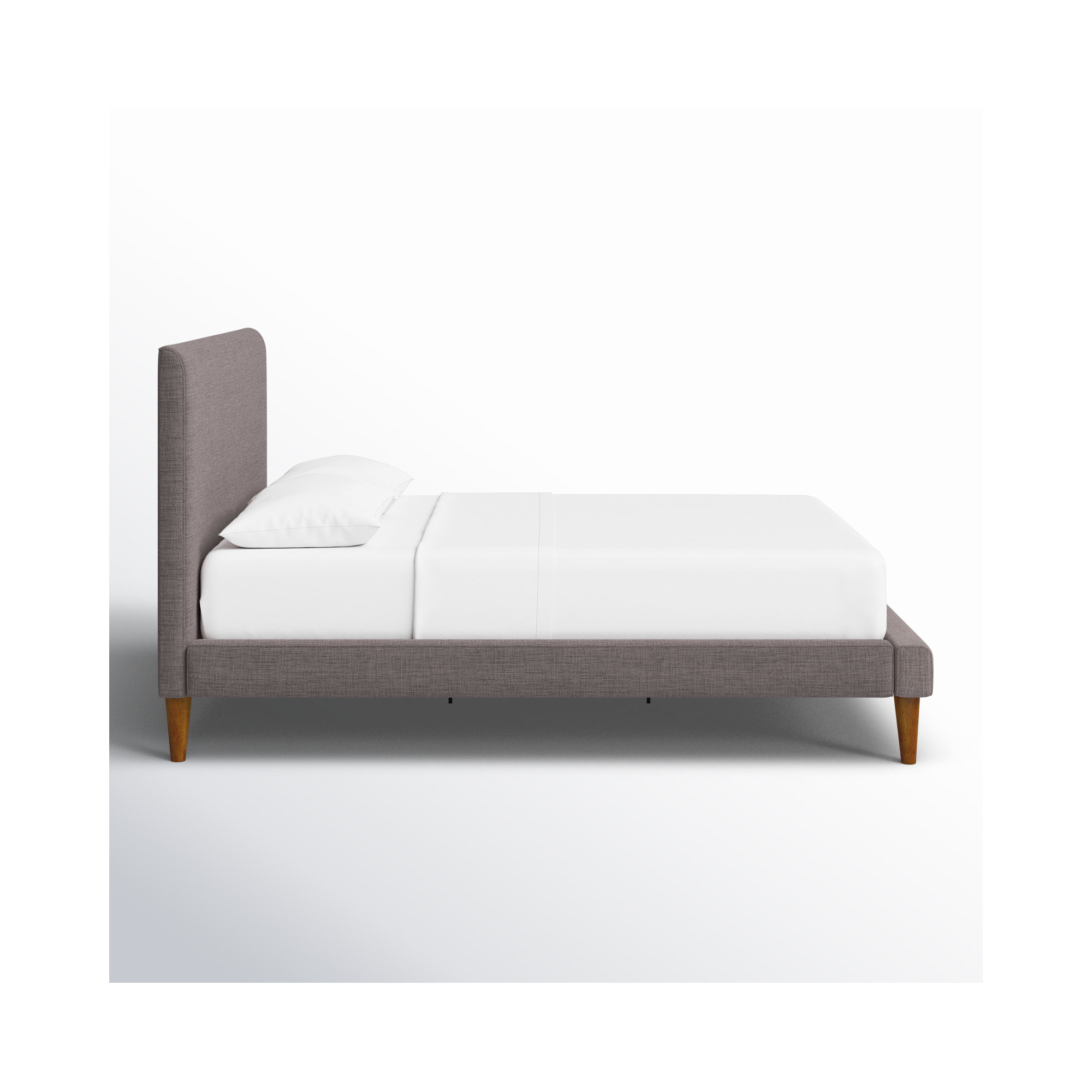 Williams Upholstered Bed, Dark Gray Linen, California King