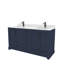 Meuble-lavabo double 60 po Maya avec comptoir en quartz blanc Maya-101808764-101808763