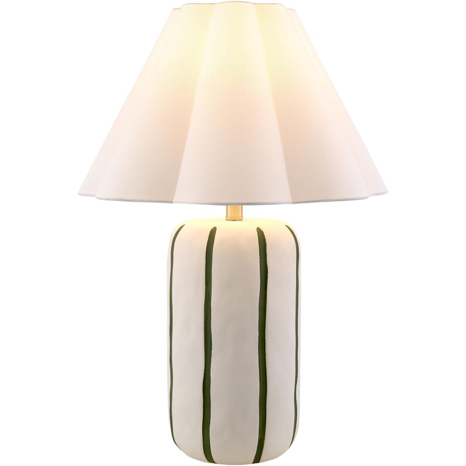 Ceramic Table Lamp, Green, 25"H x 18"W x 18"D