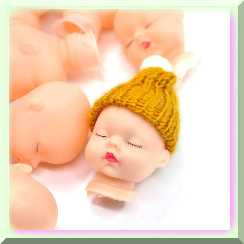 10pcs Mini Bald Doll Heads for DIY Crafts
