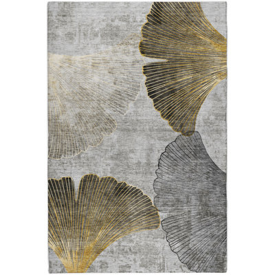 Premium Machine Washable Dream Shag ADS626 Floral Rug
