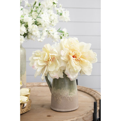 14" White Pink Faux 4 Pack - Versatile Decorative Option, Bring Spring Spirit, Use In Vessels, 40% Wire 30% Fabric And Capture Floral, Alone Or Combine Blooms, 8X5x14 Inches Measurement