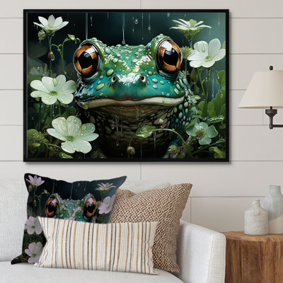 Joli portrait de grenouille à l'étang I