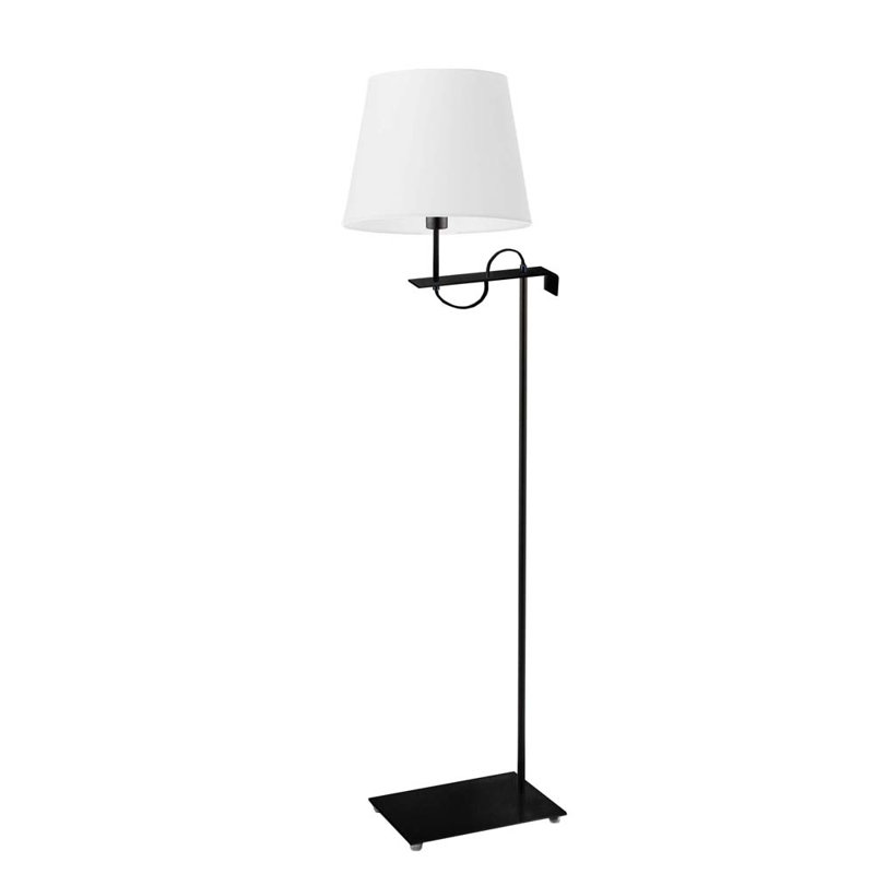 Arlester 170cm Swing Arm Floor Lamp, White, Black