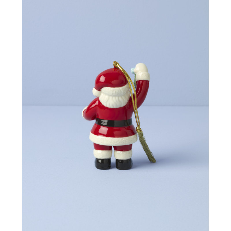 2025 Santa with Mistletoe Ornament