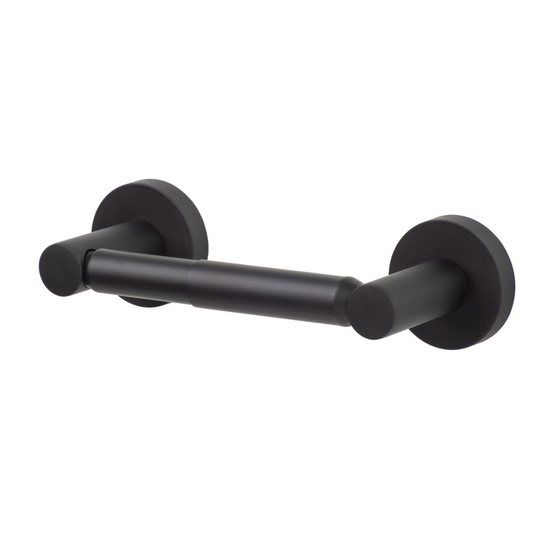Lugano Two-Post Paper Holder,, Matte Black