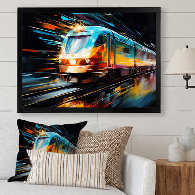 Abstracted Train Velocity - Transportation Canvas Wall Art