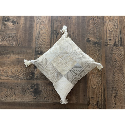 Geometric Cowhide Throw Pillow