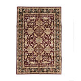 Hand-Knotted High-Quality Wine and Black Area Rug
