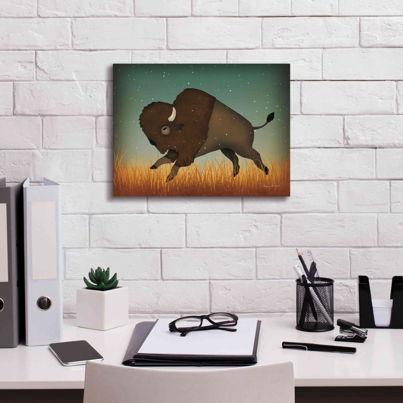«Buffalo Bison II» par Ryan Fowler, estampe numérique sur toile, H 12 po x l 16 po x P 0,75 po