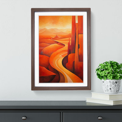 Desert Abstract - Single Picture Frame Print on Wood