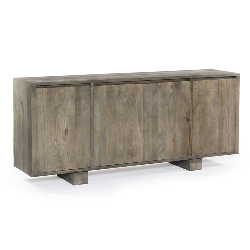 Venizelos 77'' Solid Wood Sideboard, Rowan Gray
