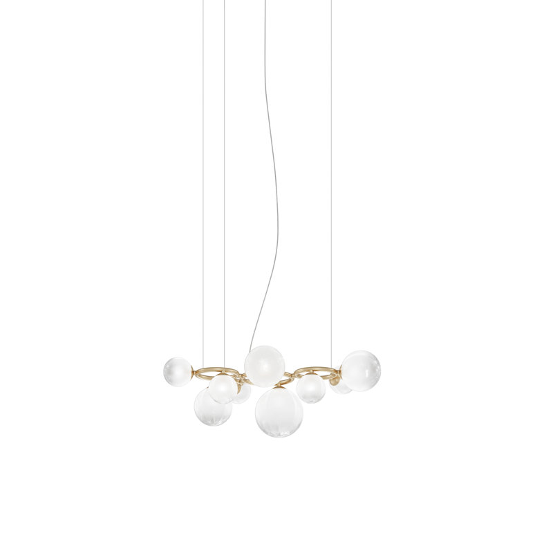 Puppet Ring Suspension 9 Crystal Transparent Matt Black Nickel G9 Ul, White, Matte Gold