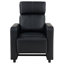 Ensemble de salon inclinable capitonné noir Kryton