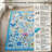 Nature Voja Floral Non-Slip Machine Washable Colorful Modern Area Rug in Blue for Living Room, Bedroom, Hallway Runner, Entryway Rugs-1278064425