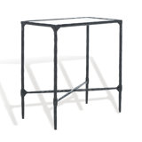Isabellina Metal and Glass Accent Table