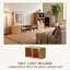 Dimensions: l 27,56 po x P 14,17 po x H 14,96 po. Finition en bois naturel de qualité supérieure, élégante et sophistiquée.