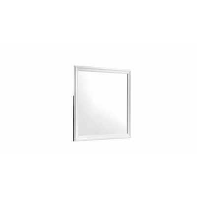 Miroir Blaze de style moderne en bois blanc (seulement miroir)