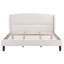 Lit plateforme tapissier avec tête de lit à oreilles beige-1592375288