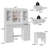 Durnan Vanity & Stool ,LED Lights And Power Outlet, Bedroom Makeup Vanity Table With 2 Glass Storage Cabinet And 7 Drawers-1264820925-1250354206