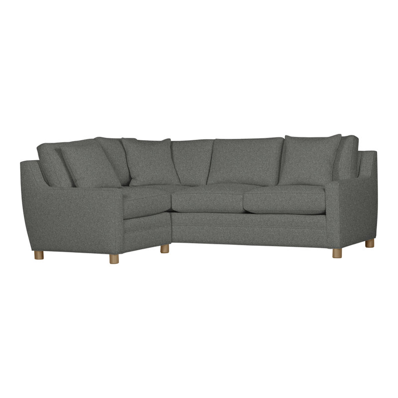 American Bungalow 2-Piece Fairgrove Sectional, Ian Pewter, Hampton