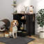 Hidden Bowls Dog Feeding Infrastructure, Adjustable Panel, Hooks For Medium Dogs, Black Medium Assembly Kit With Mealware, Hooks,