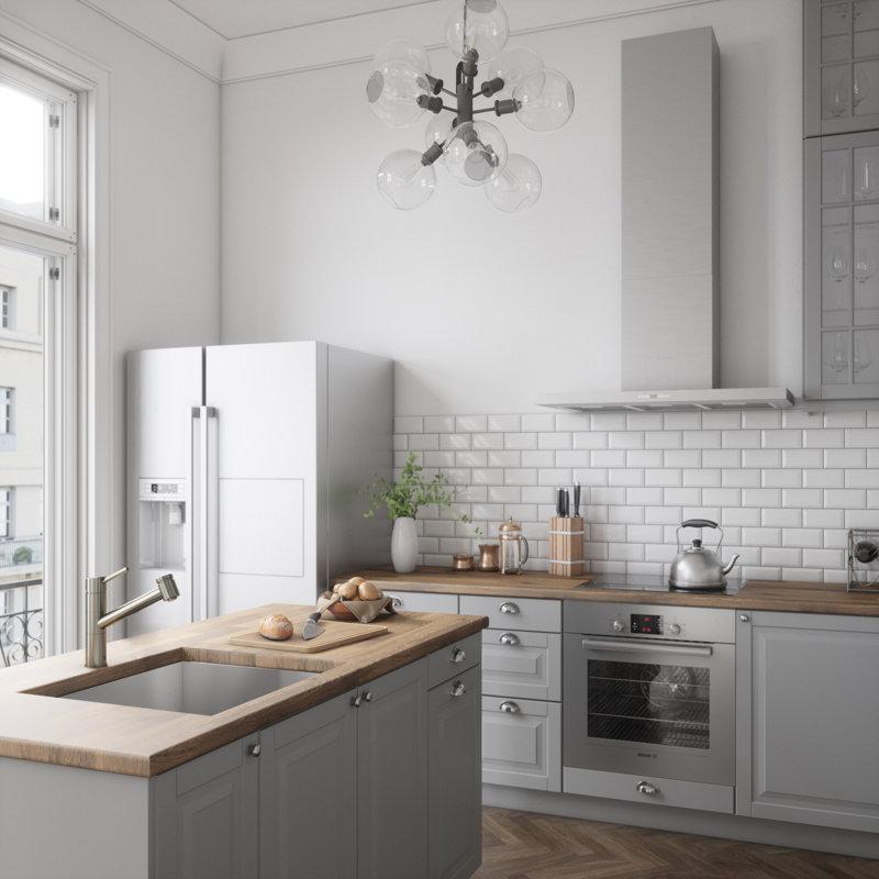 Robinet de cuisine à poignée simple Branson, Stainless Steel