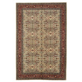 Cream Vintage Traditional Wool Rug - 7'9" x 12'