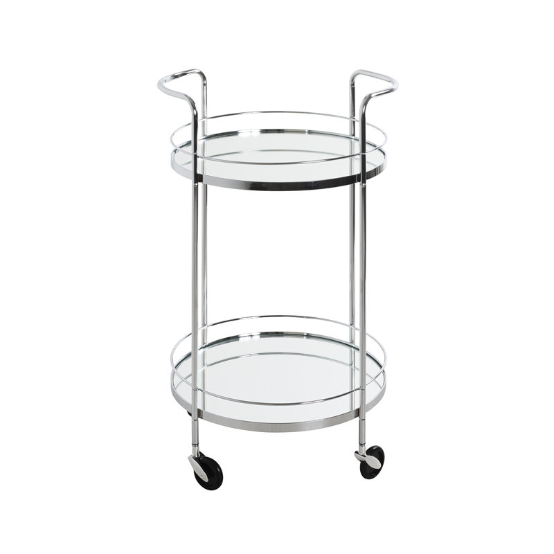 Brolin Metal Bar Cart, Chrome