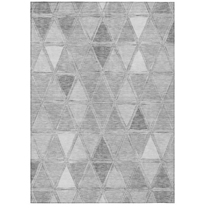 Shiean Washable Geometric Indoor / Outdoor Rug