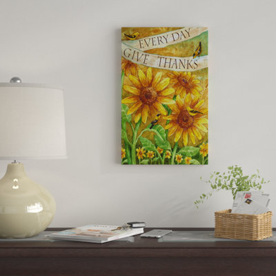 " Sunflower Give Thanks Everyday " by Melinda Hipsher