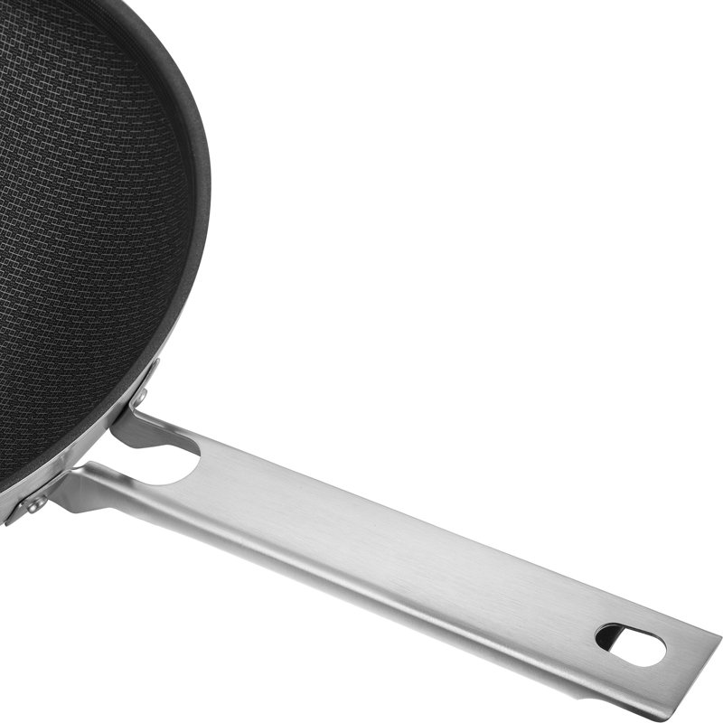 Joy Plus 11.81" 18/10 Stainless Steel Non-Stick Wok with Lid