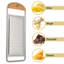 Râpe à fromage à main - Râpe à nourriture plate en acier inoxydable avec poignée en cerisier - Cuisine pour râper le fromage, les épices et le zeste - Gadgets de cuisine fabriqués en Italie par Kings County Tools