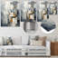 Gris et blanc, paysage urbain abstrait 3 - Collages abstraits, art mural en métal-891833099