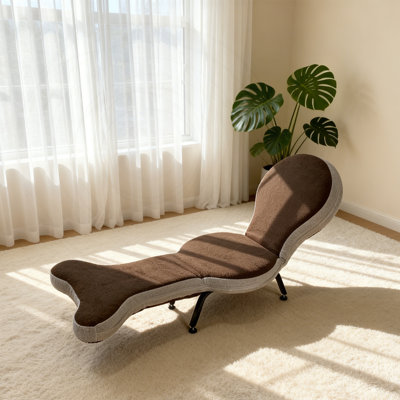 Multi-Functional Foldable Lazy Sofa Chair with Teddy Velvet Fabric