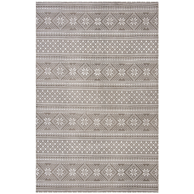 Tapis en coton tissé à la main Reuben, Rectangle 5 pi x 8 pi