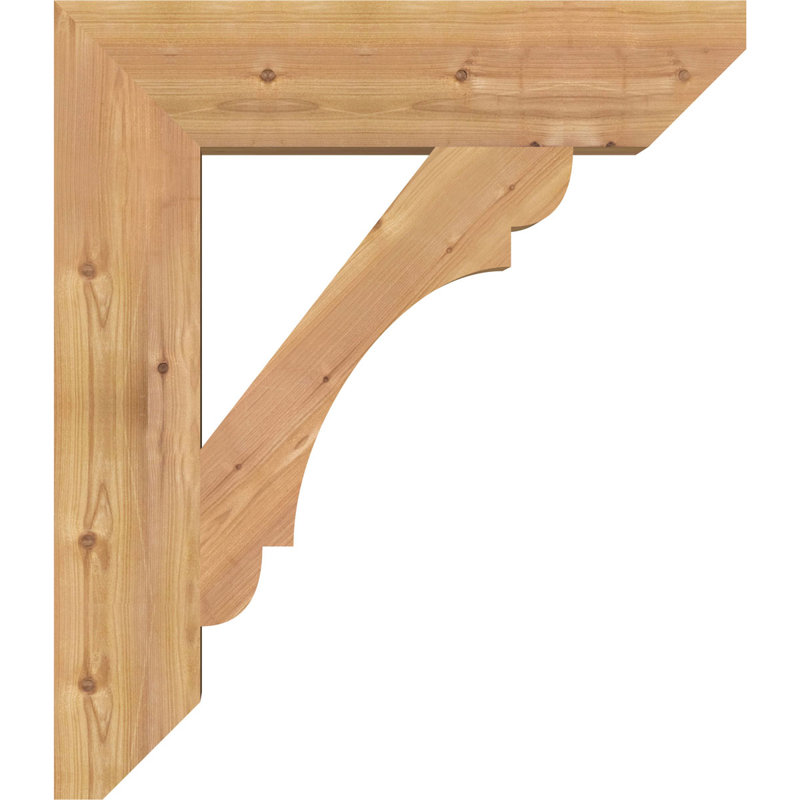 Support en bois / corbeau, Cèdre rouge de l'Ouest (lisse), H 30 po x l 5,5 po x P 26 po