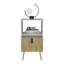 Table de chevet A Magness, chambre, blanc / macadamia