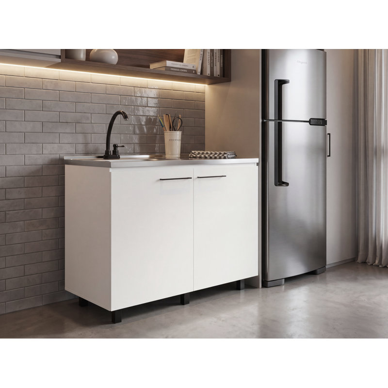 Évier utilitaire, Burwood, blanc, largeur x 39,3