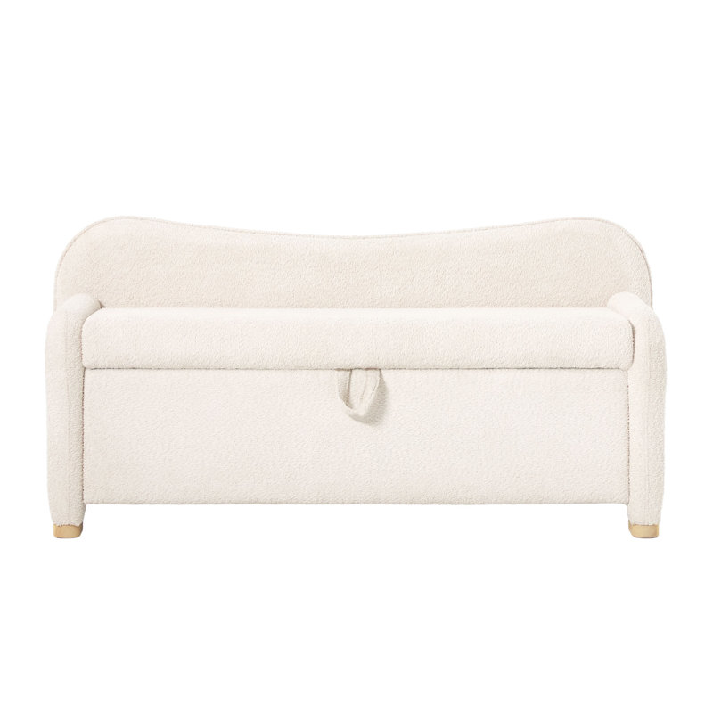 Banc rembourré Sitarski, Ivoire ivoire