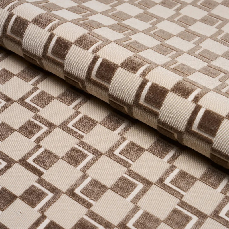 Tissu en velours Edison, Brun