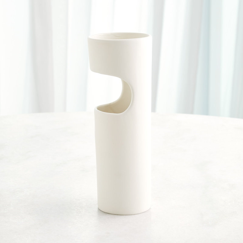 Earthenware Table Vase, Overall Height- 12.75"