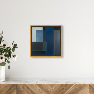 Desert Stillness II Canvas Abstract Print by Oliver Gal, Black Frame, 12 x 12