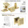 Brushed Gold Spa LED -LCD Control Display 5 Function Completed Shower System 23"x15'