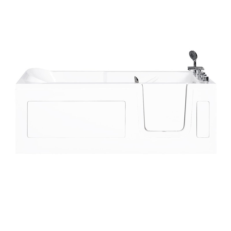Abberton 1700mm x 760mm Freestanding Acrylic Bathtub, Right