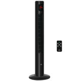 HOMCOM Freestanding Tower Fan Cooling For Home Bedroom With Oscillating, 3 Speed, 12H Timer, LED Sensor Panel, Remote Controller