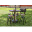 Table de bistro antique en forme de tonneau avec tablettes