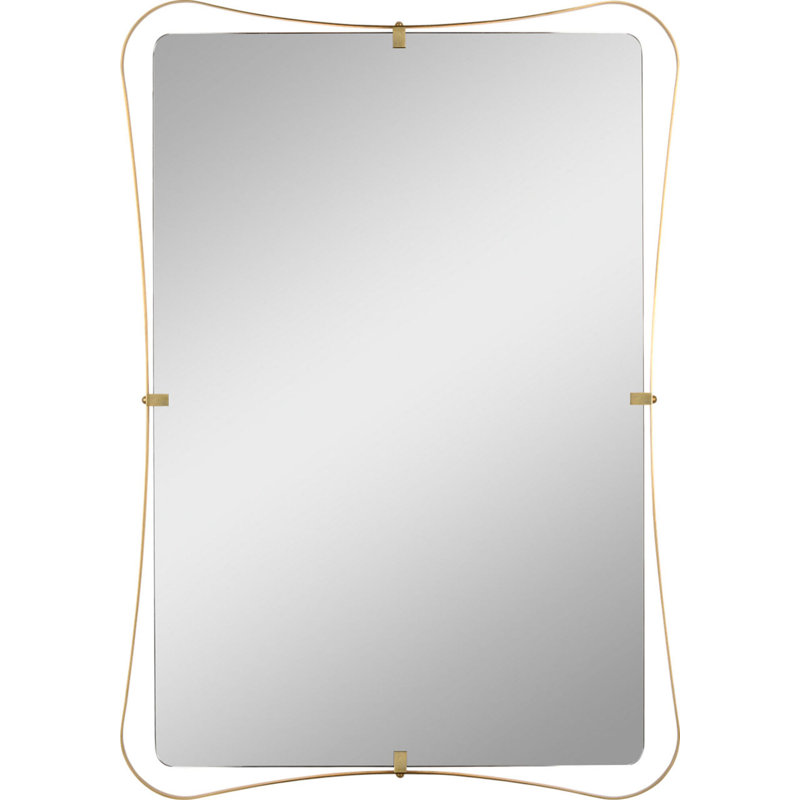 Barnes 27" Backlit Mirror, Hand-Rubbed Antique Brass