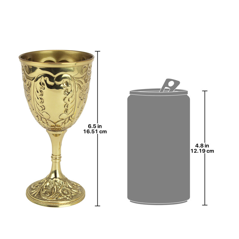 The King's Royal 8 oz. Brass Goblet