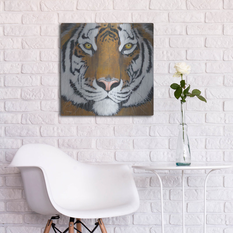 «Tiger Gaze» par Britt Hallowell, H 24 po x l 24 po